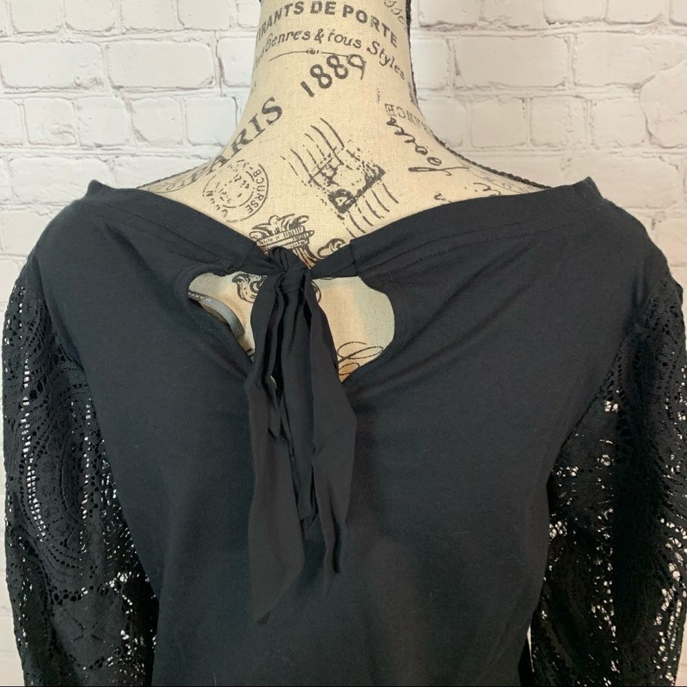 Anthropologie Nina lace sleeves Top size Small balloon sleeve 100% cotton - Picture 7 of 11